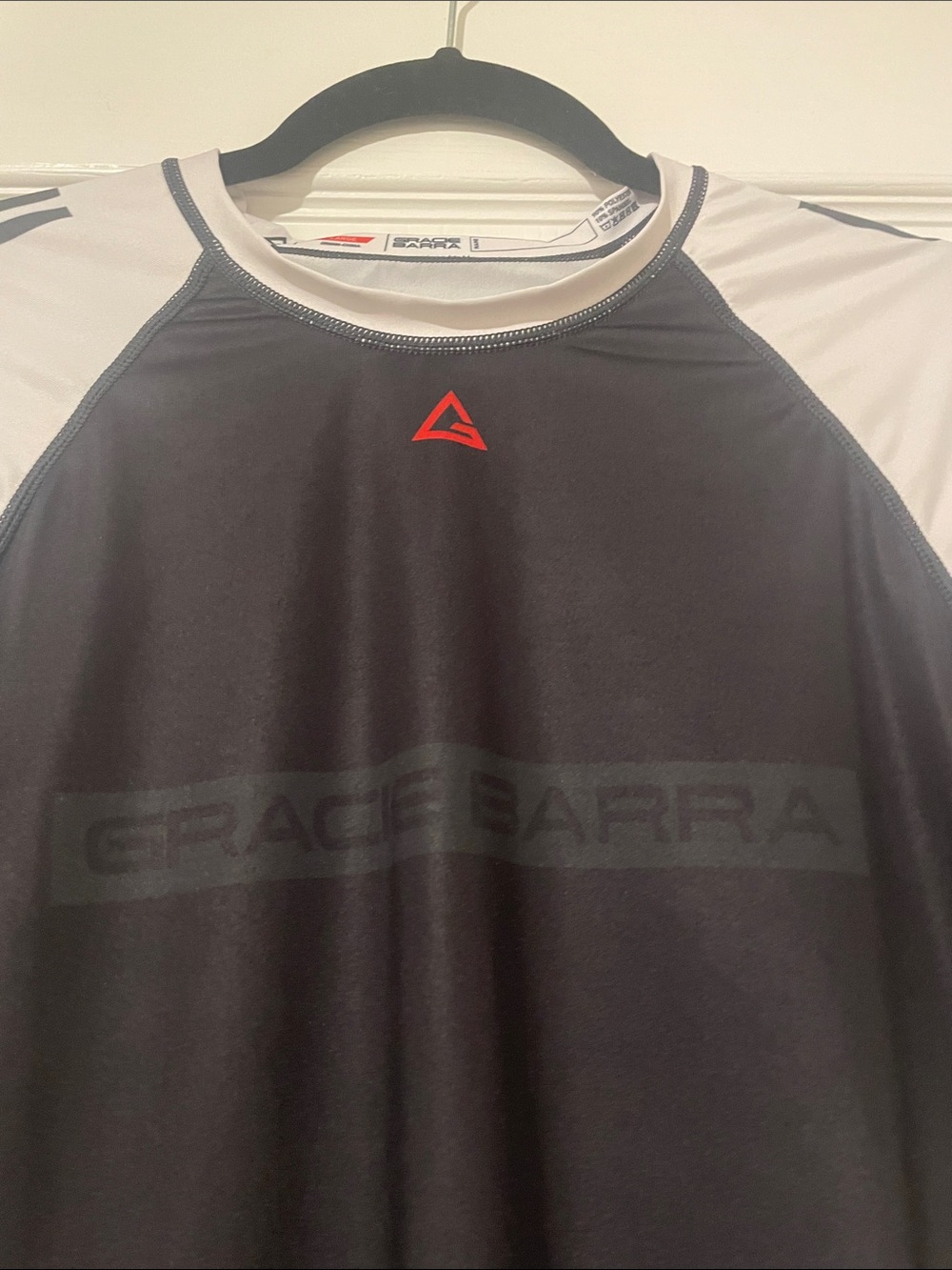 Men’s Gracie Barra Black and White Short Sleeve Performance Tee - Picture 3 of 6
